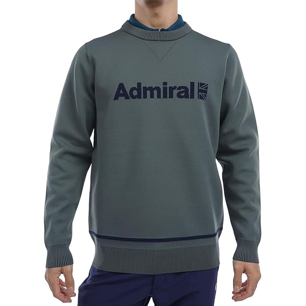 Amazon | エンボスロゴ クルーネックセーター ADMA361 | セーター 通販